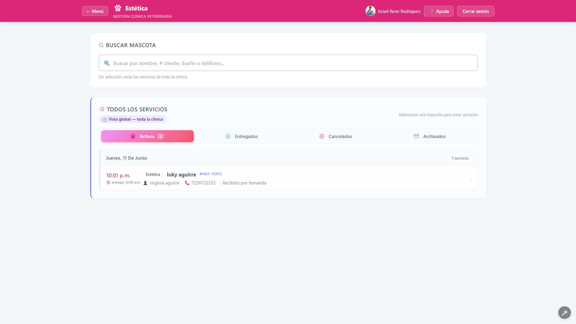 Lista de servicios de estética canina en VetDoc